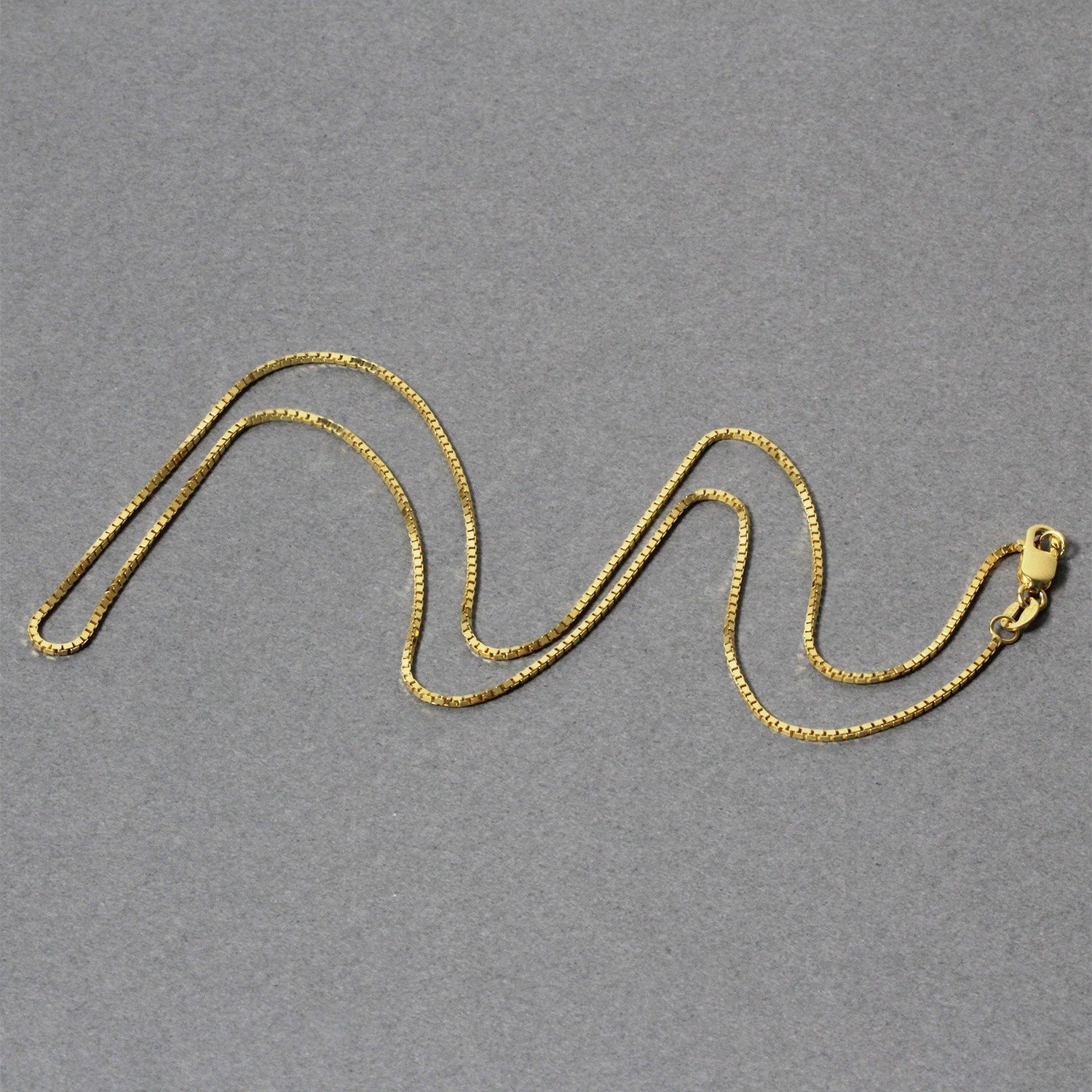 18k Yellow Gold Classic Box Chain (0.85 mm) - The Best Accessory