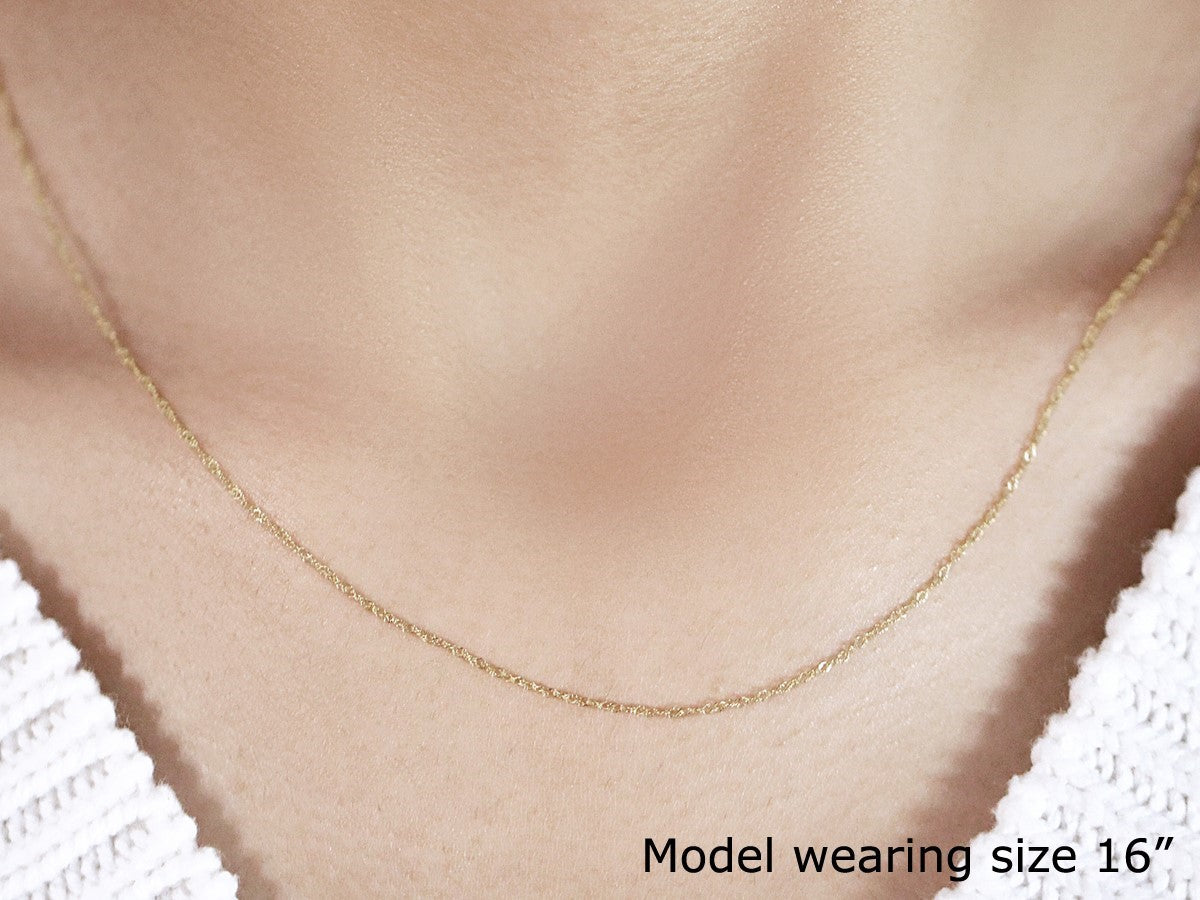 14k Yellow Gold Singapore Chain 0.6mm (0.60 mm) - The Best Accessory