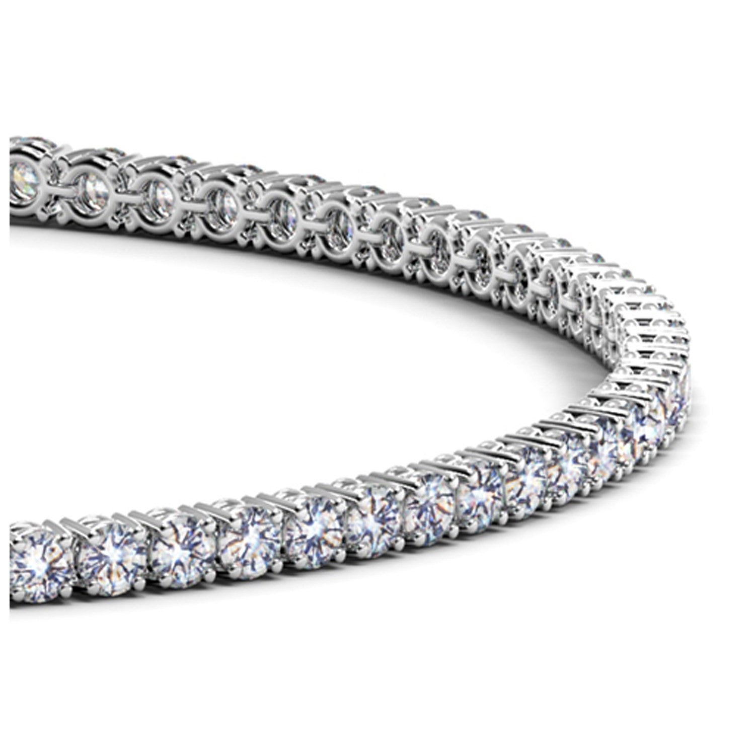 Lab Grown Round Diamond Tennis Bracelet in 14k White Gold (2 cctw F/G  VS2/SI1) - The Best Accessory