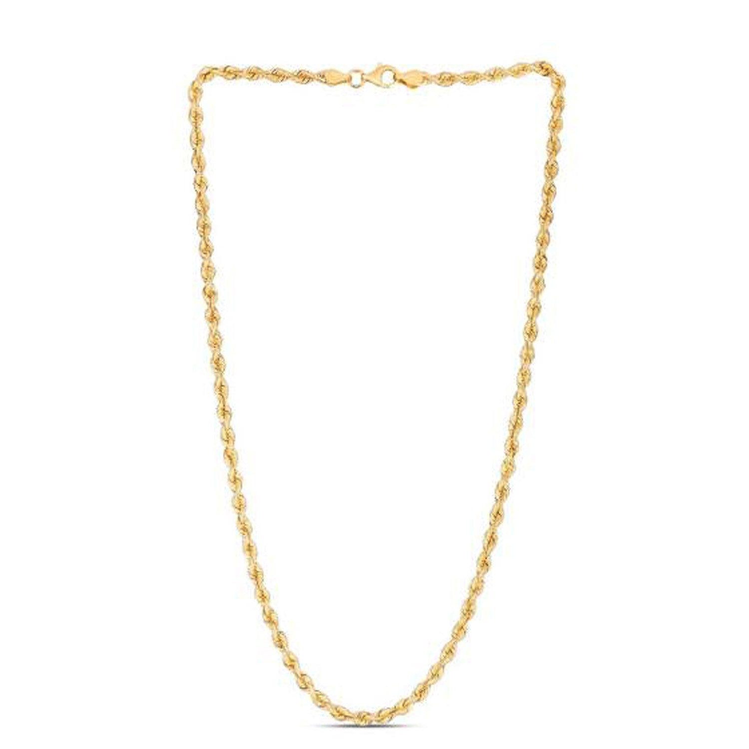 14k Yellow Gold Light Rope Chain (3.70 mm) - The Best Accessory