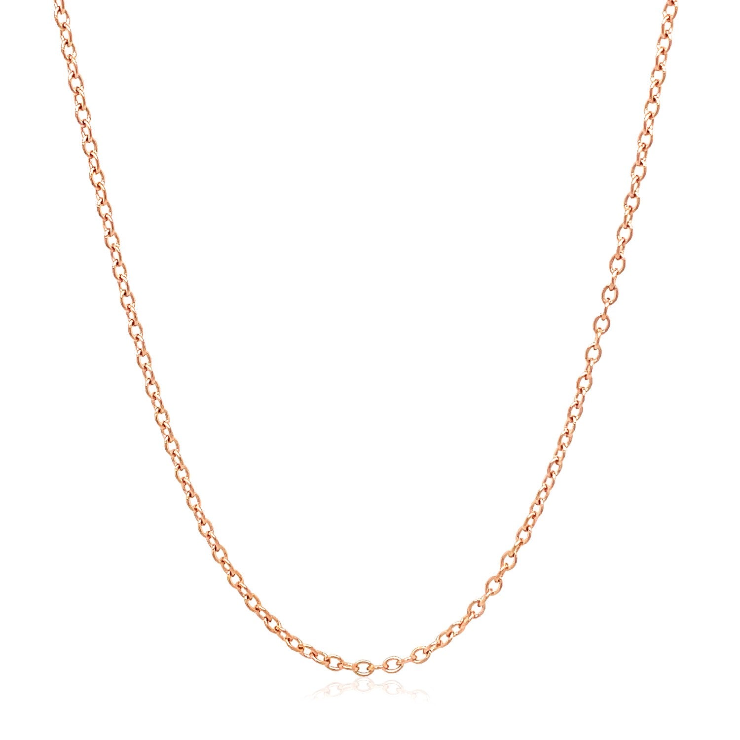 18k Rose Gold Round Oval Link Chain (1.50 mm) - The Best Accessory