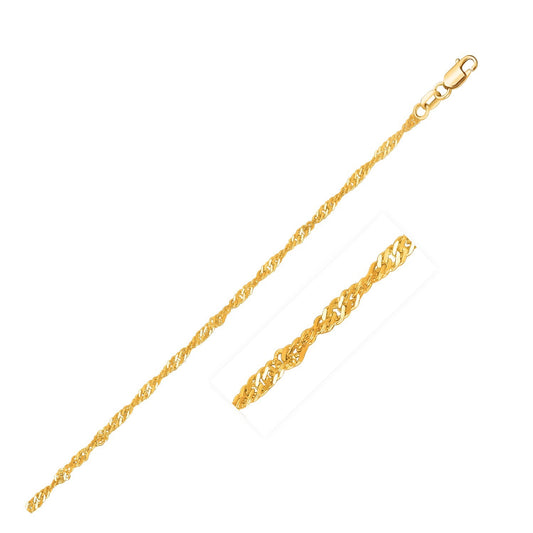 10k Yellow Gold Singapore Chain (1.80 mm) - The Best Accessory