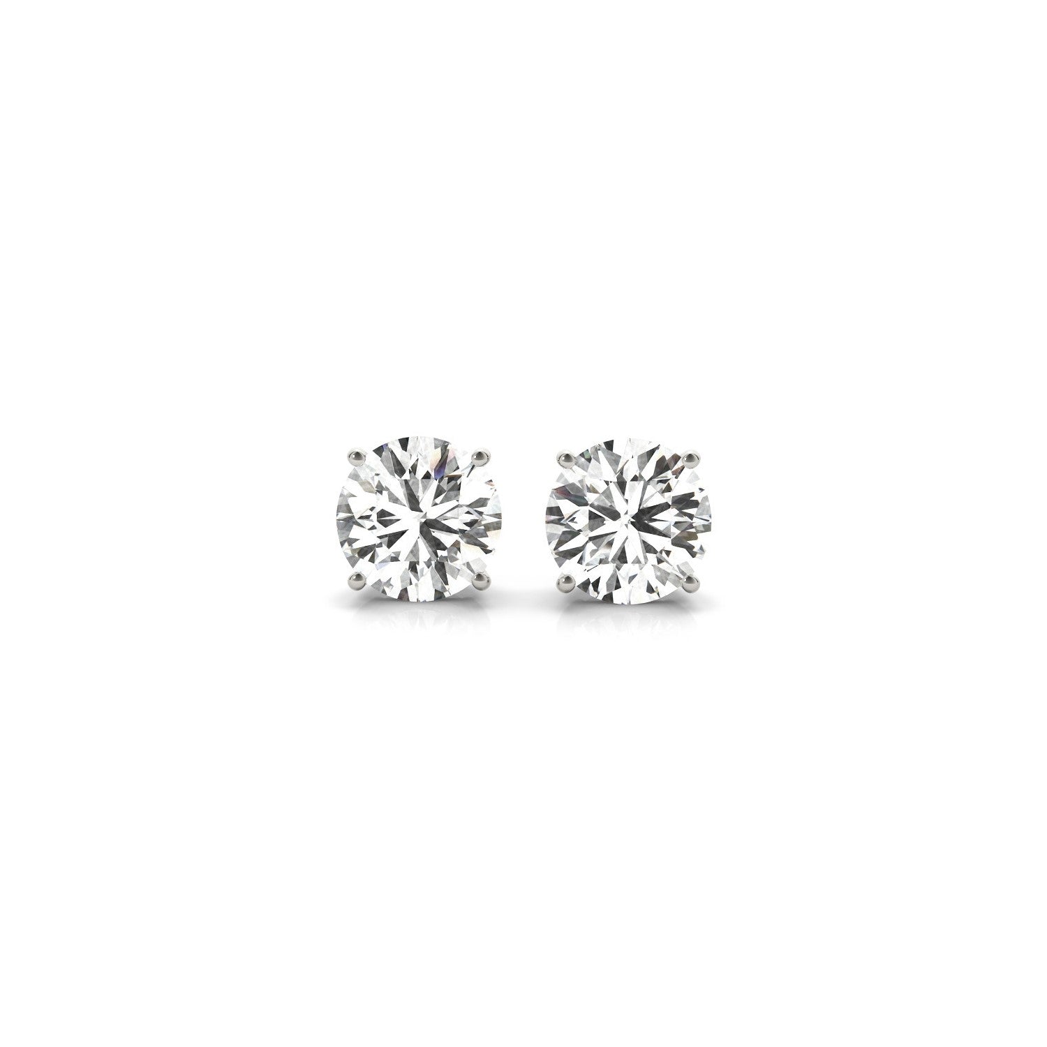 1 1/2 cttw Certified IGI Lab Grown Round Diamond Stud Earrings 14k White Gold (G/VS2) - The Best Accessory