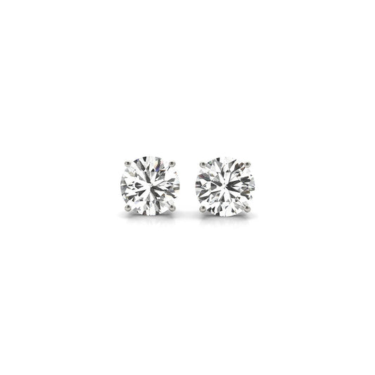 1 1/2 cttw Certified IGI Lab Grown Round Diamond Stud Earrings 14k White Gold (G/VS2) - The Best Accessory