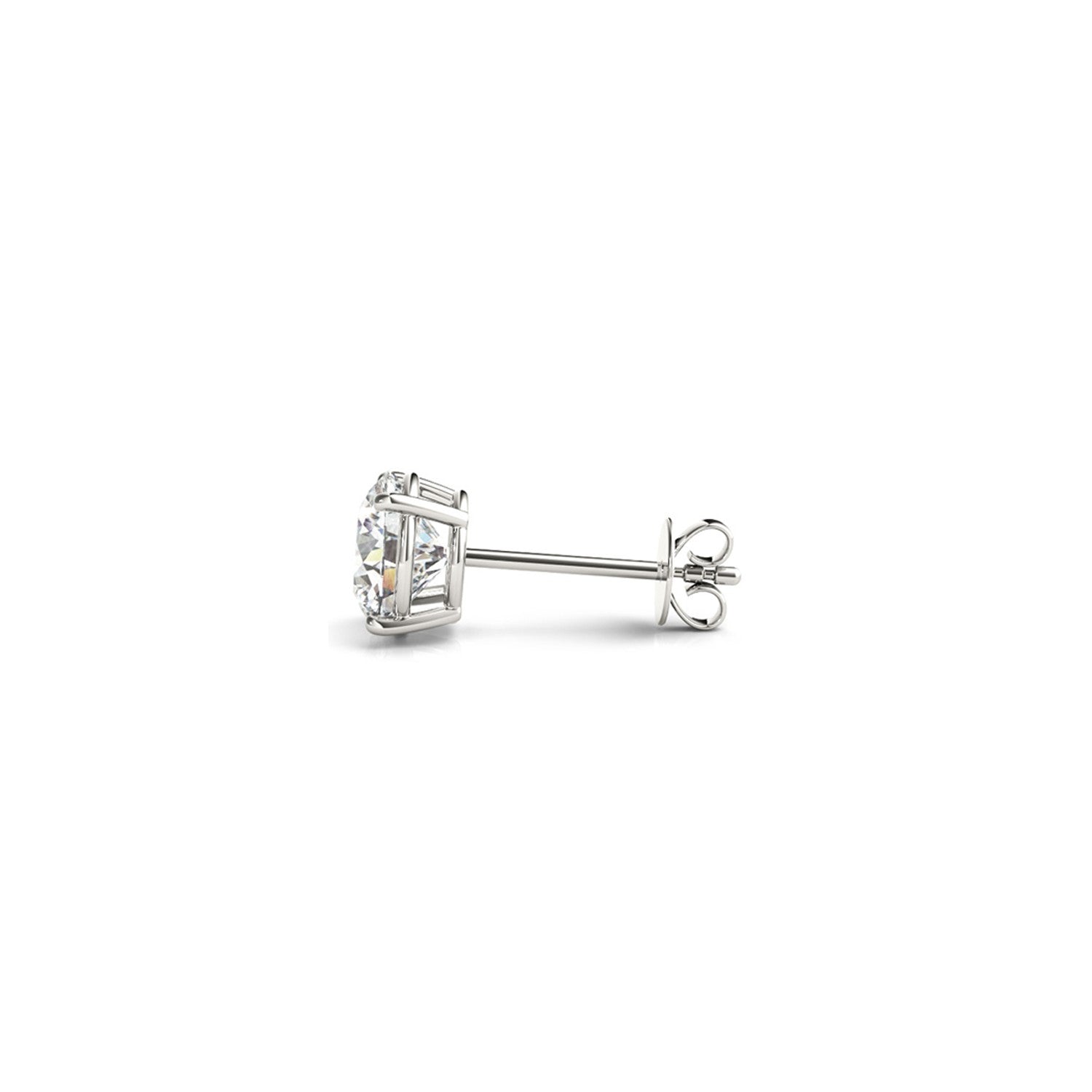 1 1/2 cttw Certified IGI Lab Grown Round Diamond Stud Earrings 14k White Gold (G/VS2) - The Best Accessory