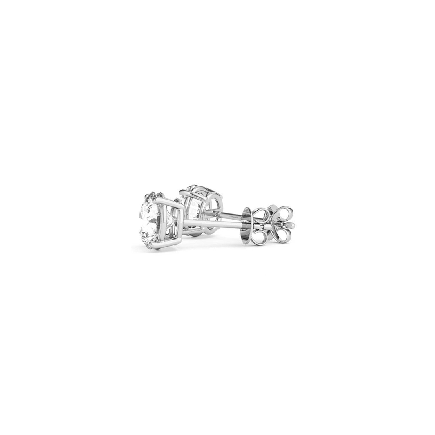 1 1/2 cttw Certified IGI Lab Grown Round Diamond Stud Earrings 14k White Gold (G/VS2) - The Best Accessory