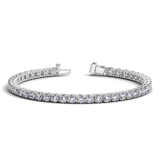 Lab Grown Round Diamond Tennis Bracelet in 14k White Gold (10 cctw F/G  VS2/SI1) - The Best Accessory