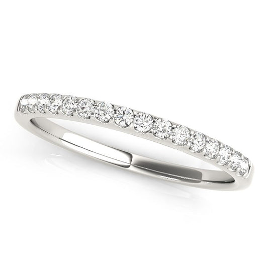 14k White Gold Diamond Scalloped Set Wedding Band (1/6 cttw) - The Best Accessory