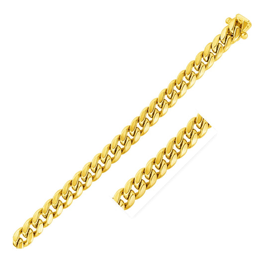 10k Yellow Gold Semi Solid Miami Cuban Chain (9.10 mm) - The Best Accessory