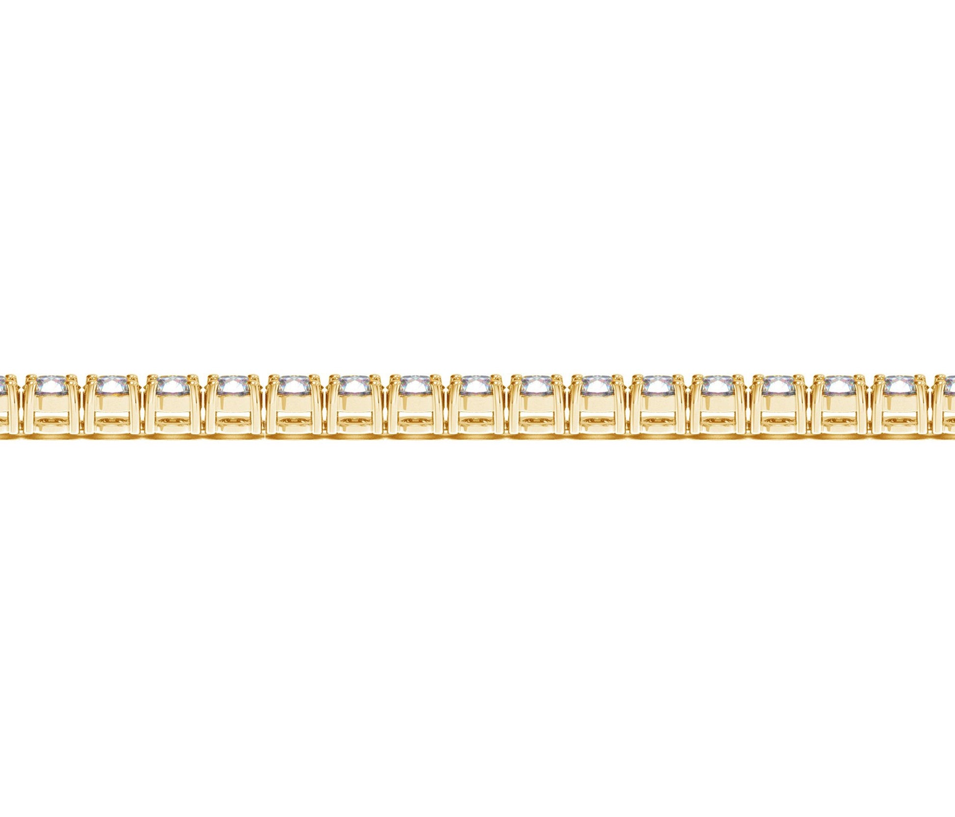 Lab Grown Round Diamond Tennis Bracelet in 14k Yellow Gold (7 cctw F/G  VS2/SI1) - The Best Accessory