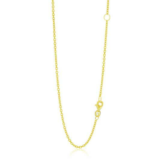 14k Yellow Gold Adjustable Cable Chain (1.50 mm) - The Best Accessory