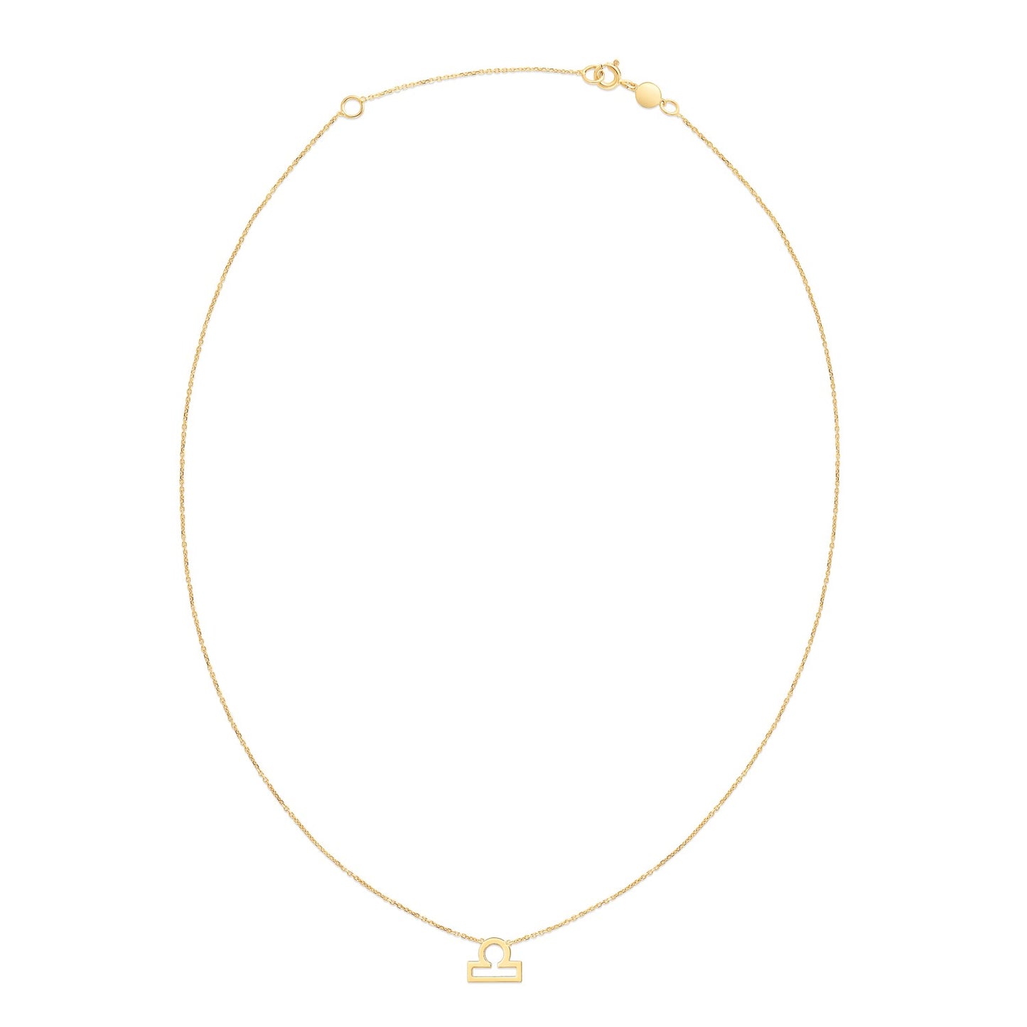 14K Yellow Gold Libra Necklace - The Best Accessory
