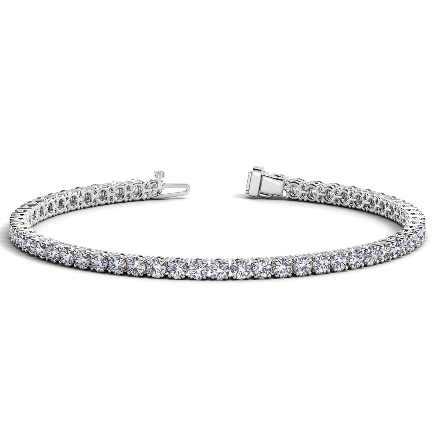 Lab Grown Round Diamond Tennis Bracelet in 14k White Gold (7 cctw F/G  VS2/SI1) - The Best Accessory
