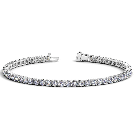 Lab Grown Round Diamond Tennis Bracelet in 14k White Gold (7 cctw F/G  VS2/SI1) - The Best Accessory