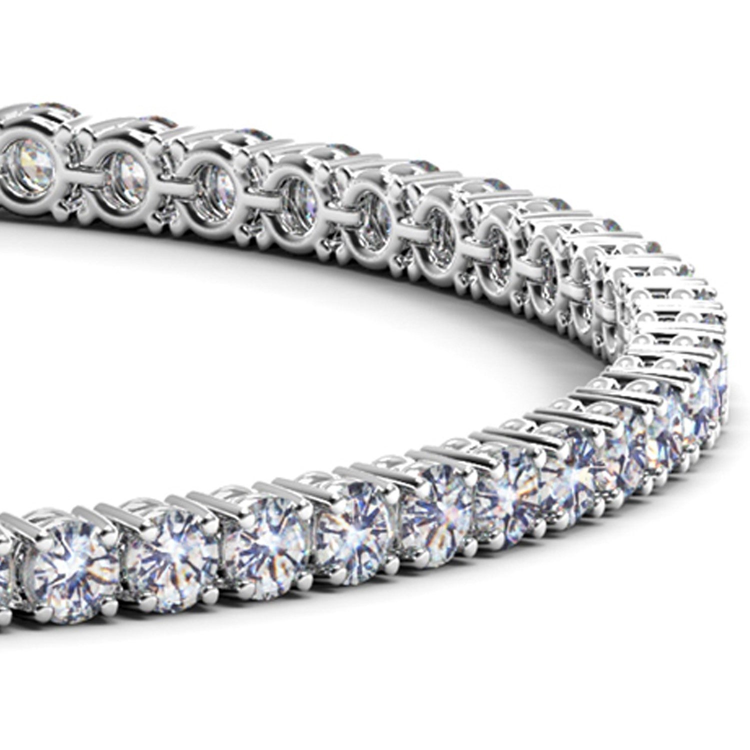 Lab Grown Round Diamond Tennis Bracelet in 14k White Gold (7 cctw F/G  VS2/SI1) - The Best Accessory