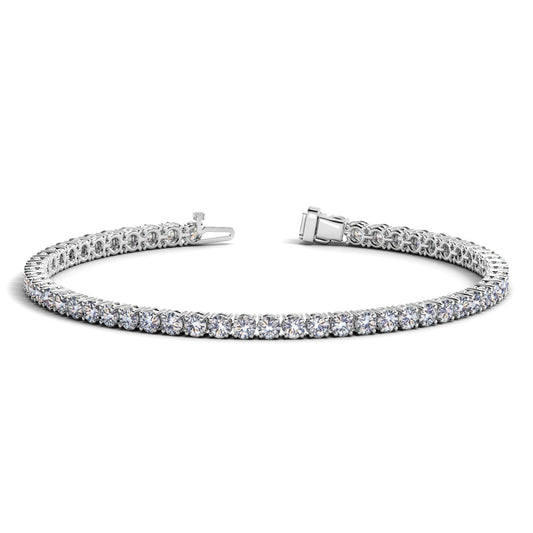 Lab Grown Round Diamond Tennis Bracelet in 14k White Gold (5 cctw  F/G  VS2/SI1) - The Best Accessory