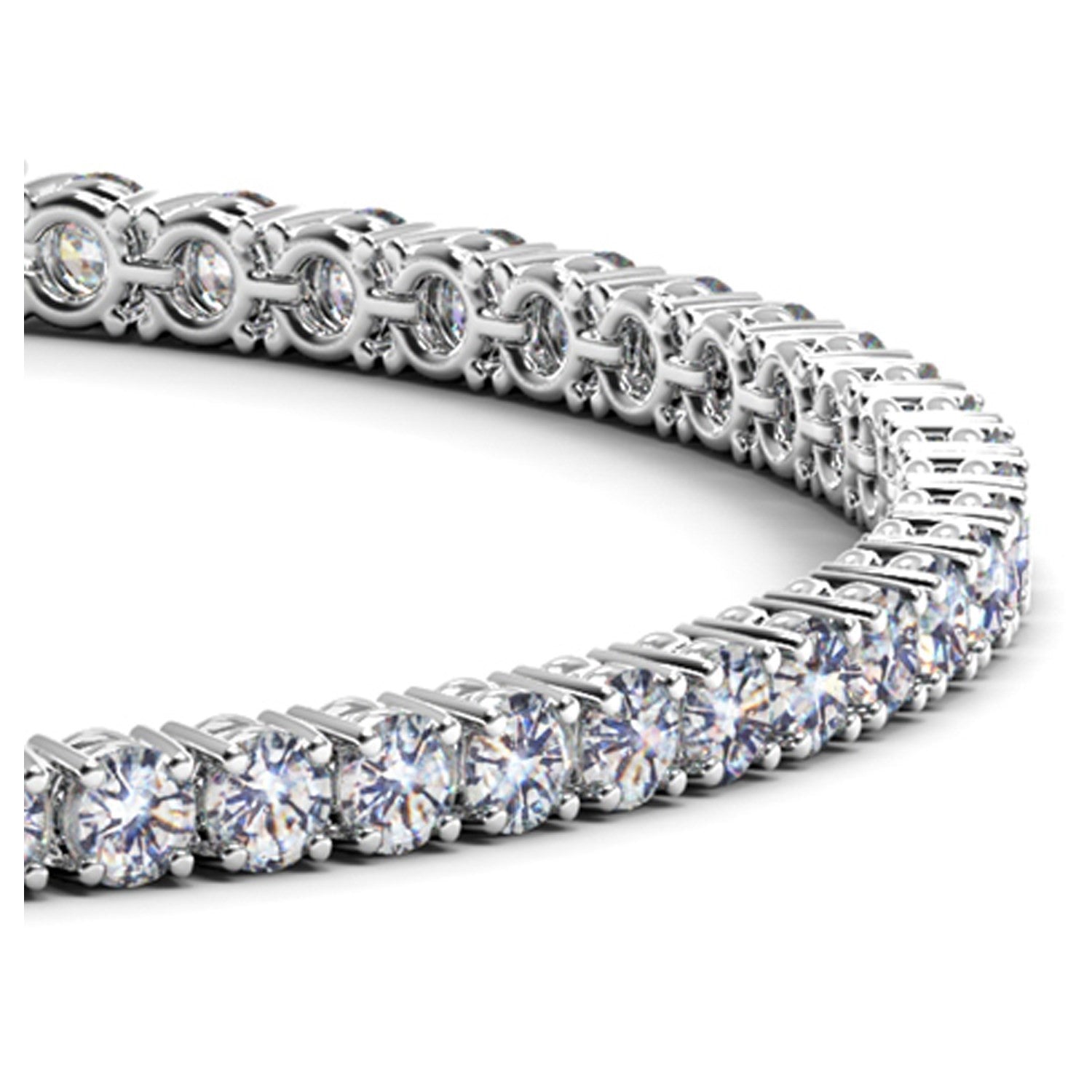 Lab Grown Round Diamond Tennis Bracelet in 14k White Gold (5 cctw  F/G  VS2/SI1) - The Best Accessory