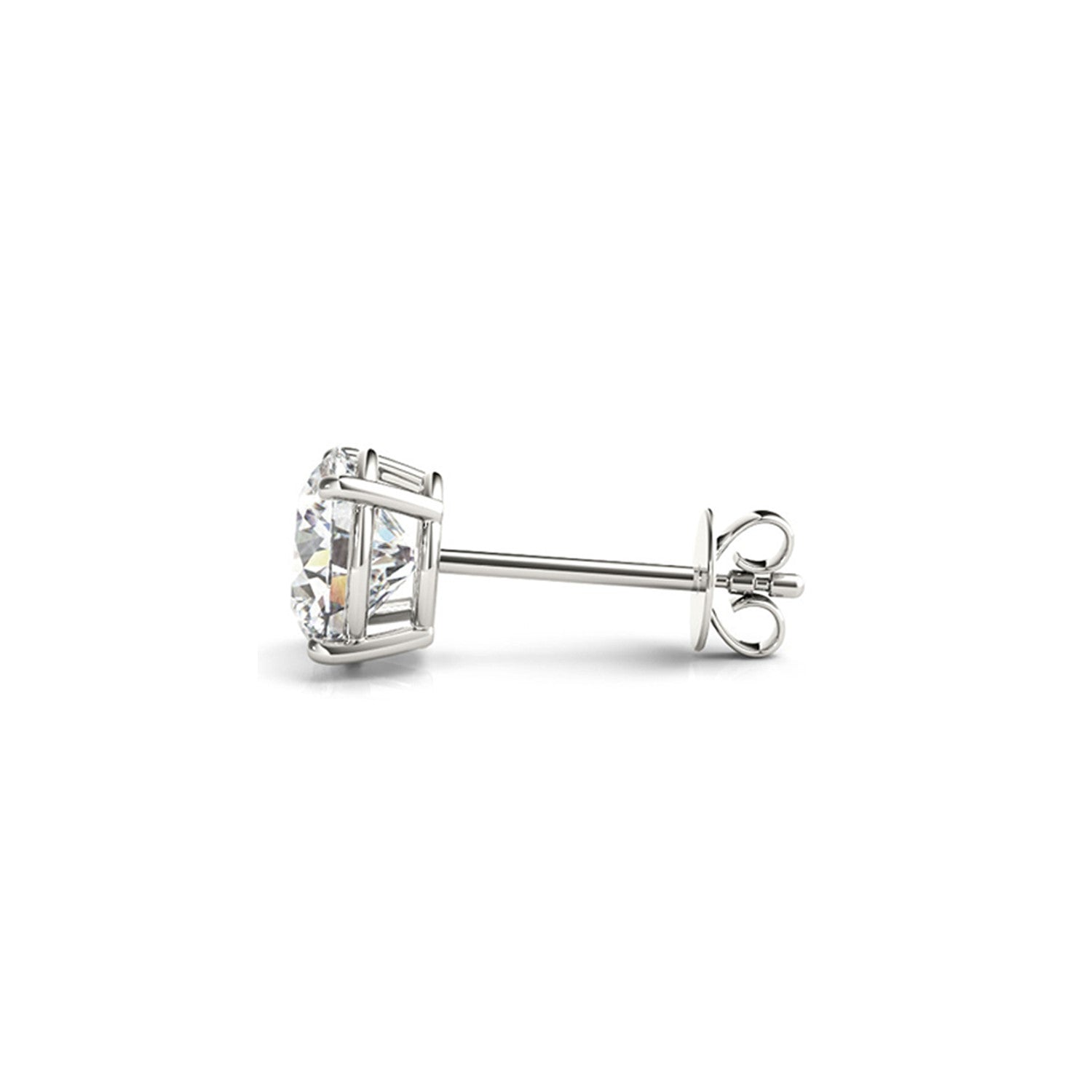 4 cttw Certified IGI Lab Grown Round Diamond Stud Earrings 14k White Gold (G/VS2) - The Best Accessory