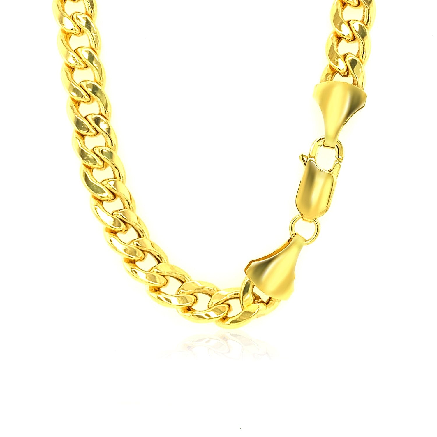 10k Yellow Gold Light Miami Cuban Chain (7.00 mm) - The Best Accessory