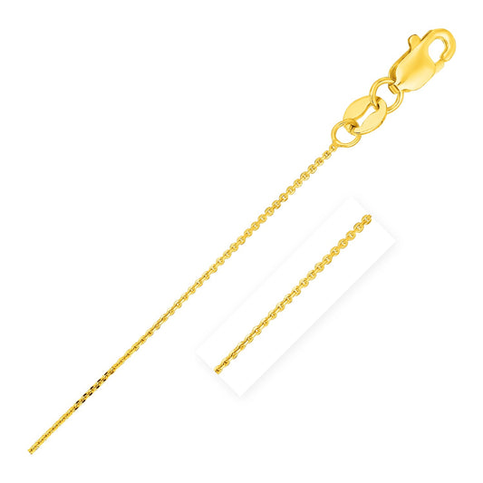 14k Yellow Gold Cable Link Chain (0.50 mm) - The Best Accessory