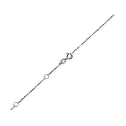 Double Extendable Rope Chain in 14k White Gold (0.85 mm) - The Best Accessory