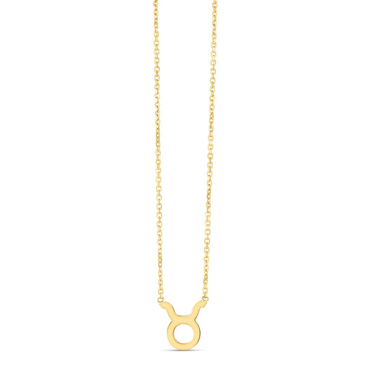 14K Yellow Gold Taurus Necklace - The Best Accessory