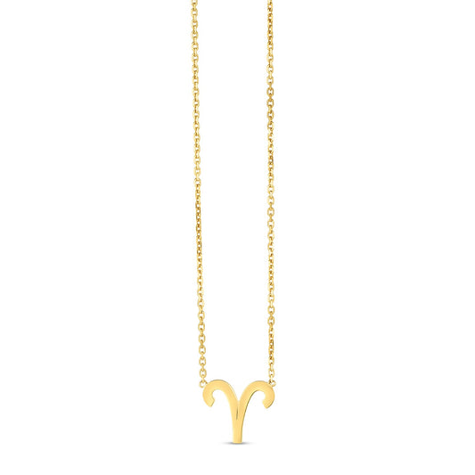 14K Yellow Gold Aries Necklace - The Best Accessory