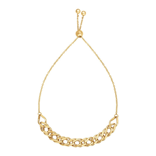 Adjustable Chain Bracelet in 14k Yellow Gold (5.00 mm) - The Best Accessory