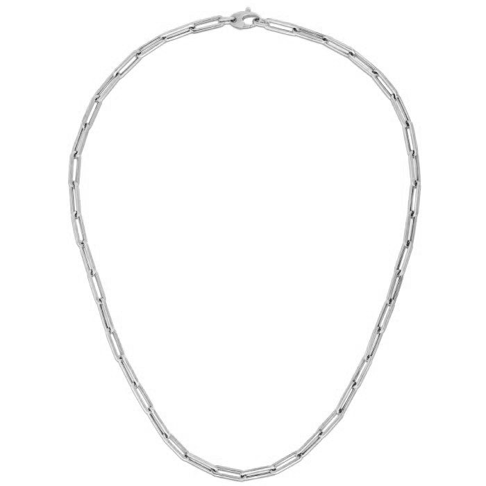 14k White Gold Bold Paperclip Chain (4.2 mm) - The Best Accessory