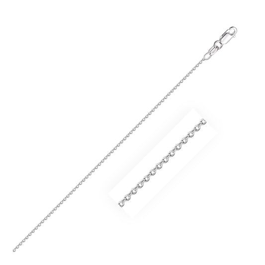 18k White Gold Round Cable Link Chain (0.97 mm) - The Best Accessory
