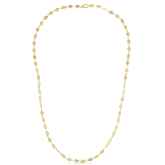 14k Yellow Gold Necklace with Polished Circles - The Best Accessory