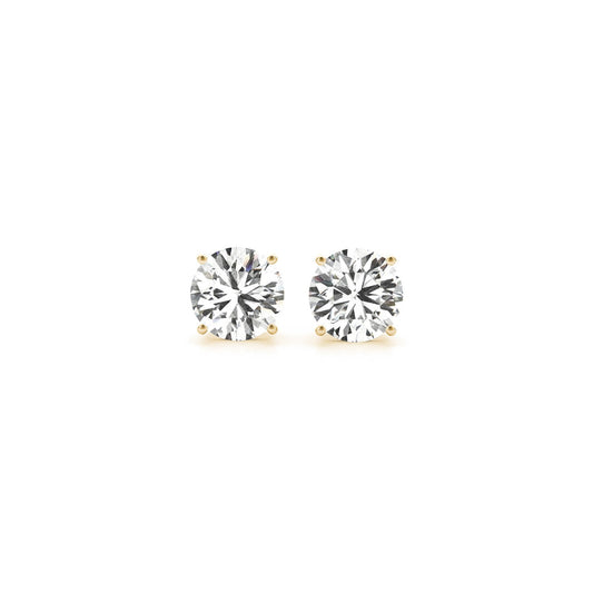 1 1/2 cttw Certified IGI Lab Grown Round Diamond Stud Earrings 14k Yellow Gold (G/VS2) - The Best Accessory