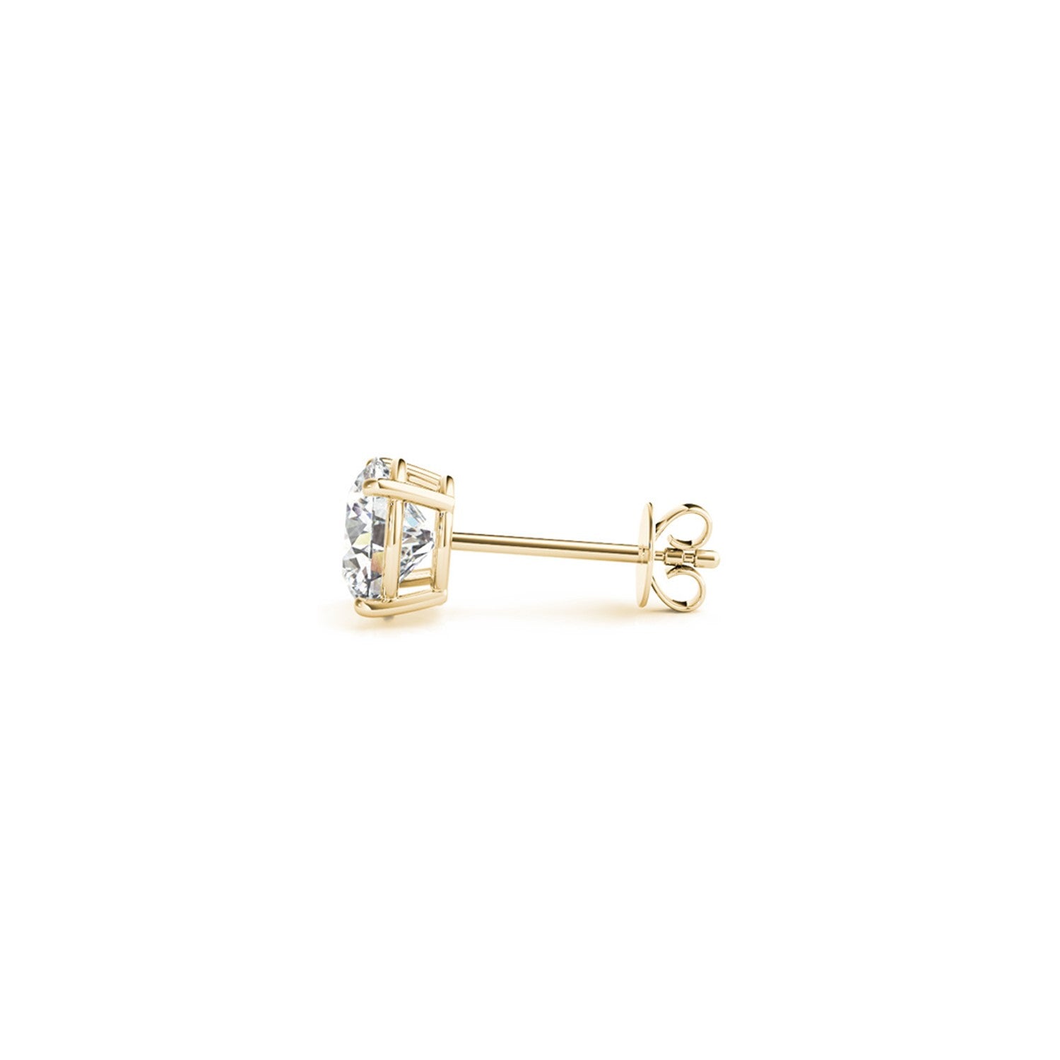 1 1/2 cttw Certified IGI Lab Grown Round Diamond Stud Earrings 14k Yellow Gold (G/VS2) - The Best Accessory