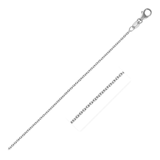 14k White Gold Round Cable Link Chain (1.50 mm) - The Best Accessory