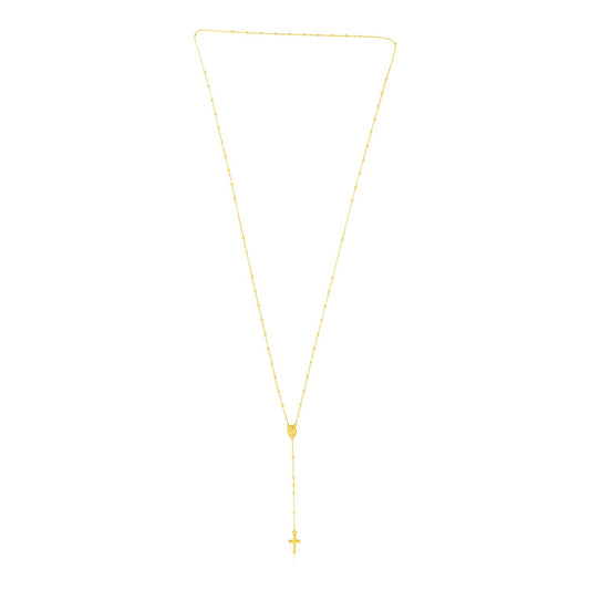 14k Yellow Gold Rosary Necklace - The Best Accessory
