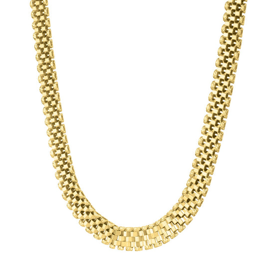 Panther Link Necklace in 14K Yellow Gold (9.60 mm) - The Best Accessory