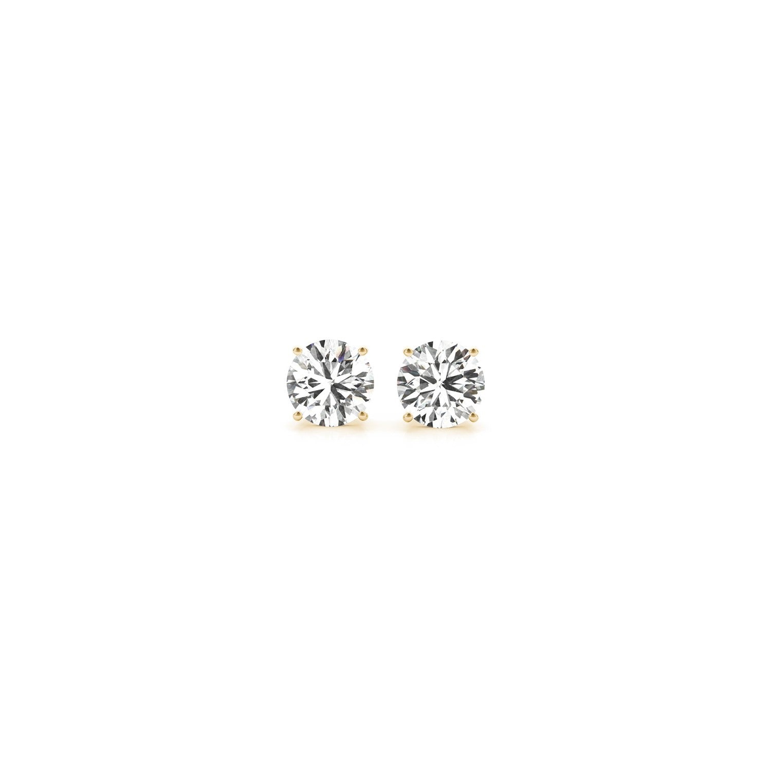 1/2 cttw Lab Grown Round Diamond Stud Earrings 14k Yellow Gold (G/VS2) - The Best Accessory