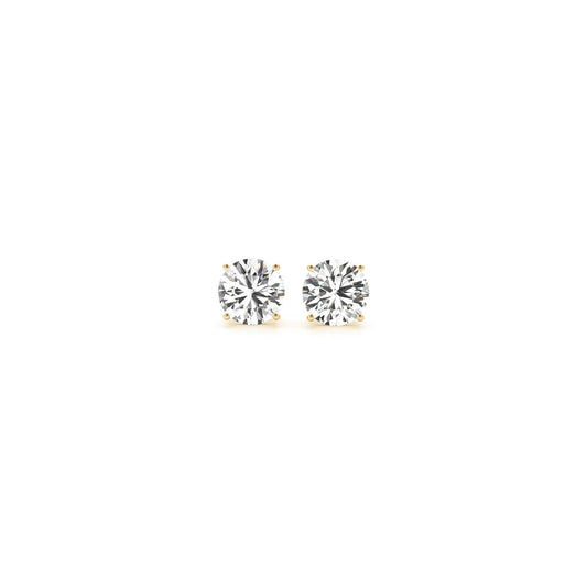 1/2 cttw Lab Grown Round Diamond Stud Earrings 14k Yellow Gold (G/VS2) - The Best Accessory