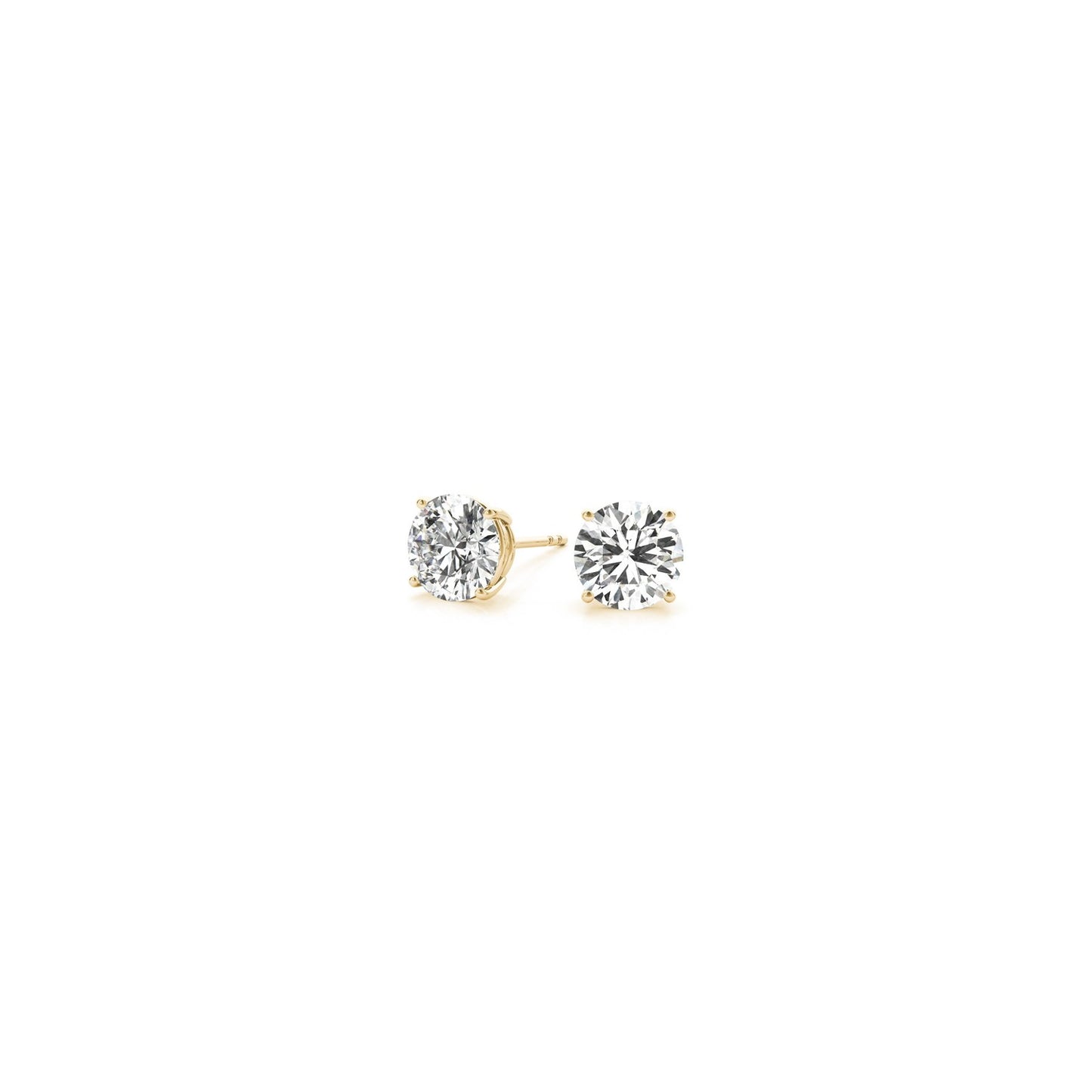 1/2 cttw Lab Grown Round Diamond Stud Earrings 14k Yellow Gold (G/VS2) - The Best Accessory