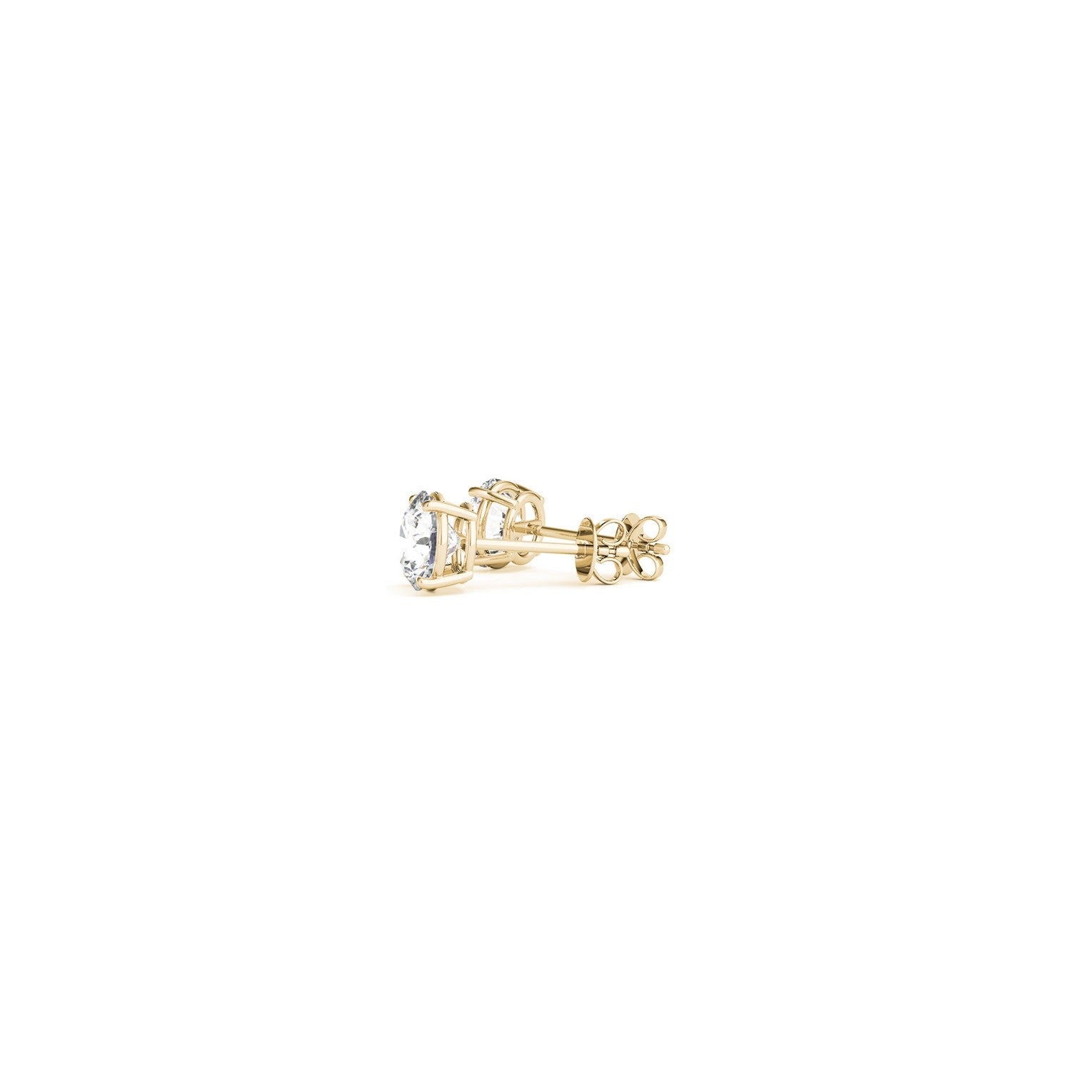 1/2 cttw Lab Grown Round Diamond Stud Earrings 14k Yellow Gold (G/VS2) - The Best Accessory
