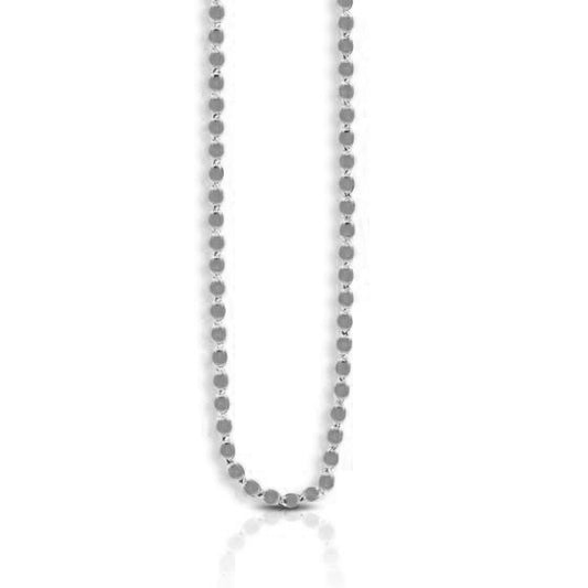 14k White Gold Oval Mirror Chain (2.20 mm) - The Best Accessory