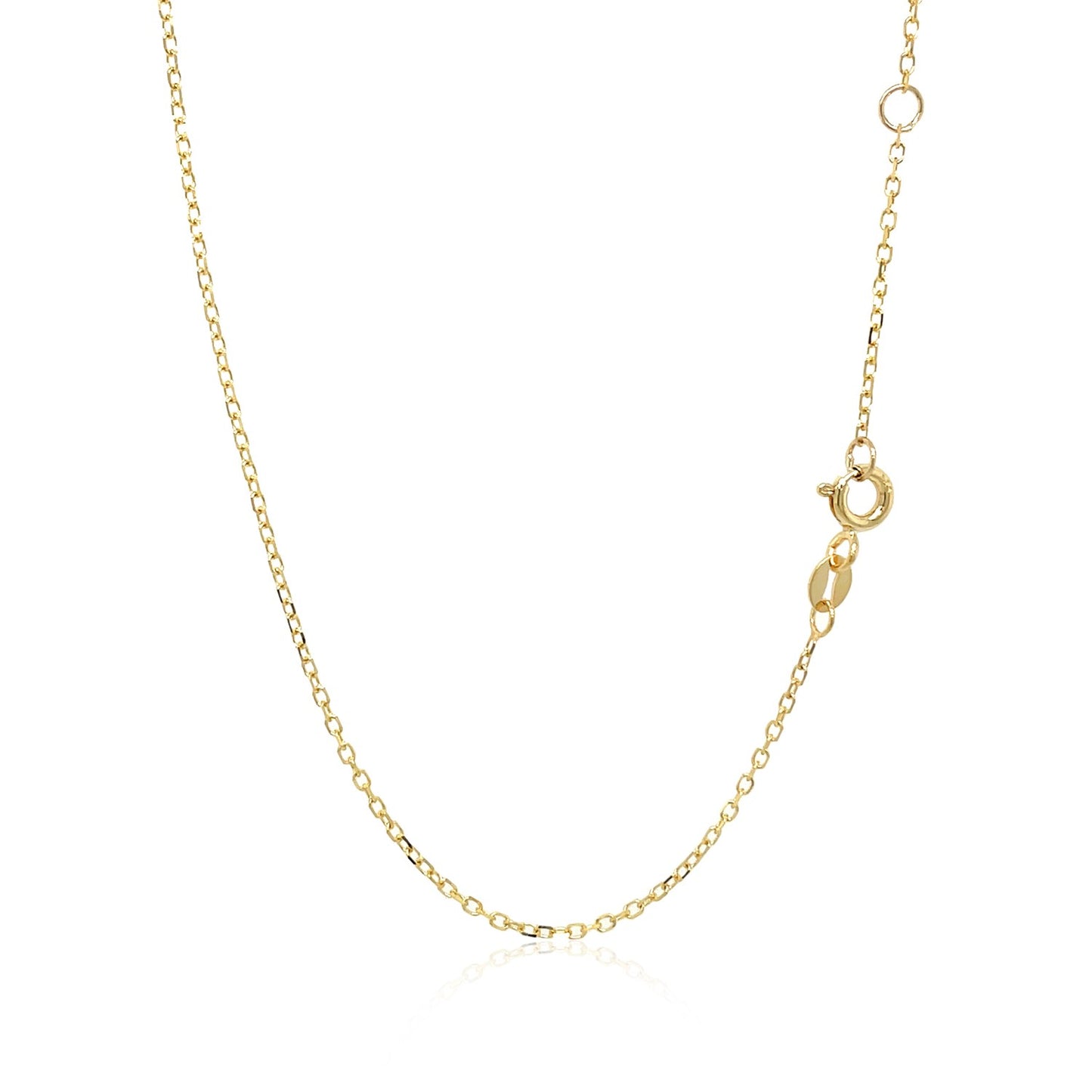 14k Yellow Gold 17 inch Necklace with Round Amethyst - The Best Accessory