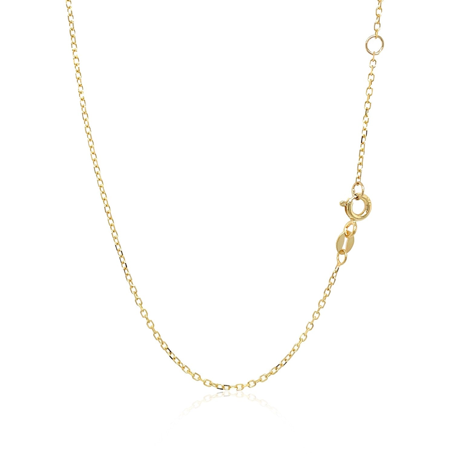 14k Yellow Gold 17 inch Necklace with Round Amethyst - The Best Accessory