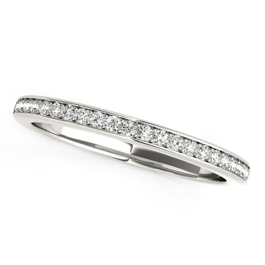 14k White Gold Classic Style Diamond Wedding Band (1/5 cttw) - The Best Accessory
