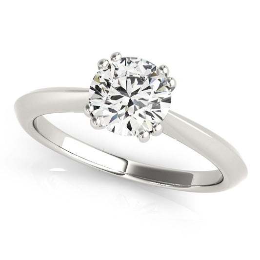 14k White Gold Double Prong Set Solitaire Diamond Engagement Ring (1 cttw) - The Best Accessory