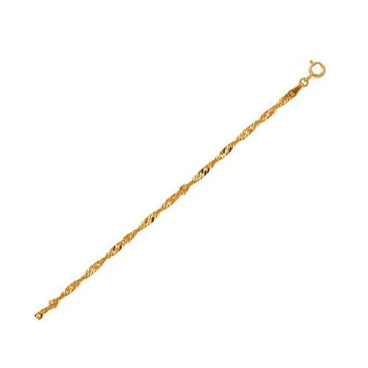 10k Yellow Gold Singapore Chain (2.20 mm) - The Best Accessory