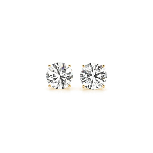 2 cttw Certified IGI Lab Grown Round Diamond Stud Earrings 14k Yellow Gold (G/VS2) - The Best Accessory