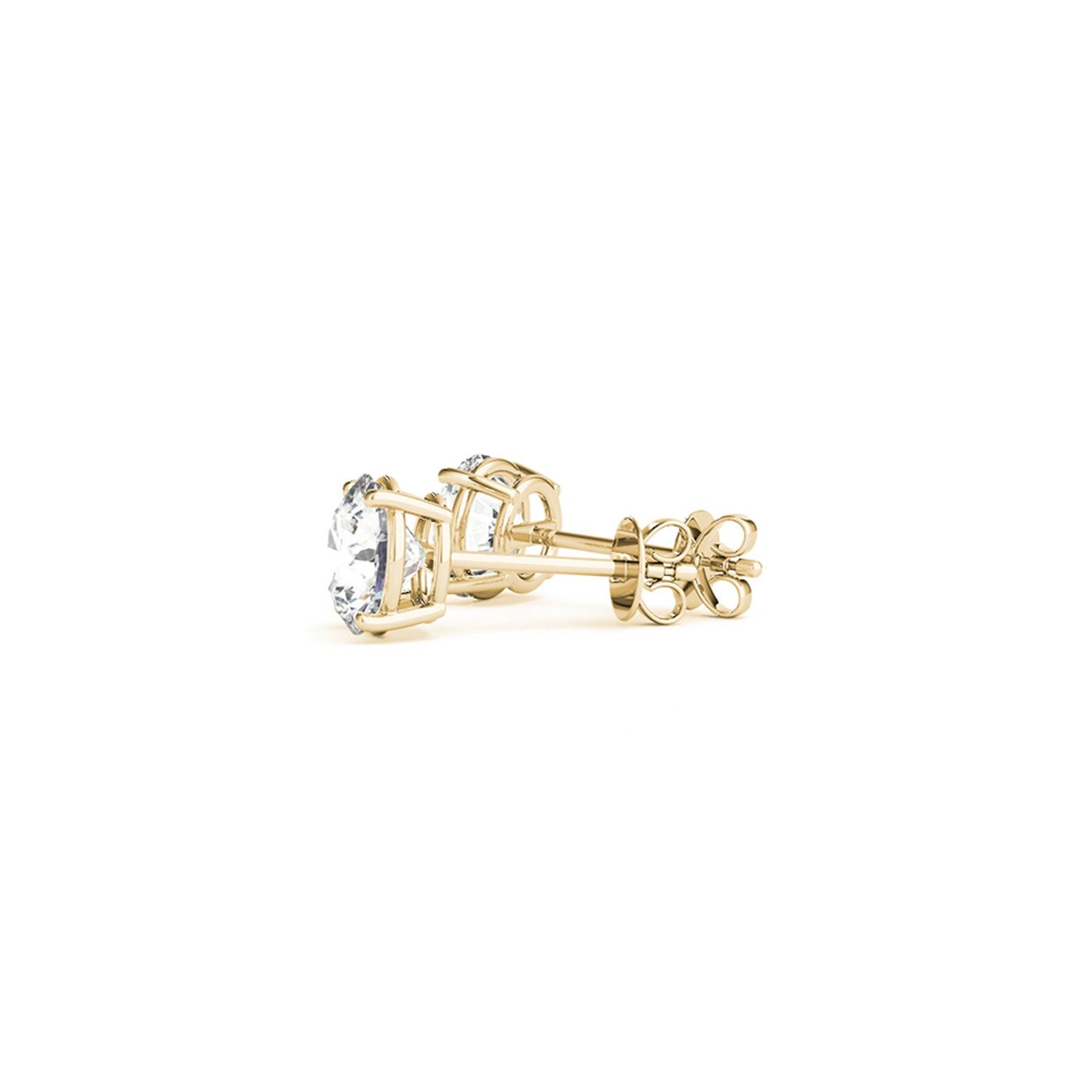 2 cttw Certified IGI Lab Grown Round Diamond Stud Earrings 14k Yellow Gold (G/VS2) - The Best Accessory
