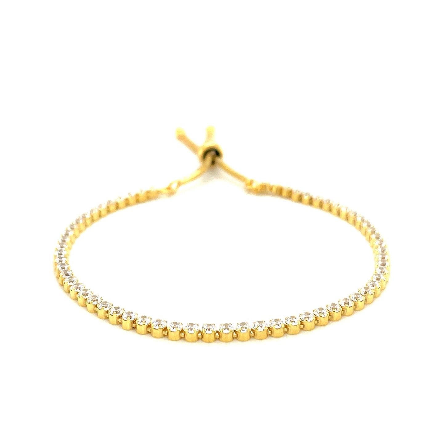 Adjustable Tennis Style Bracelet with Cubic Zirconia in Sterling Silver(5.10 mm) - The Best Accessory