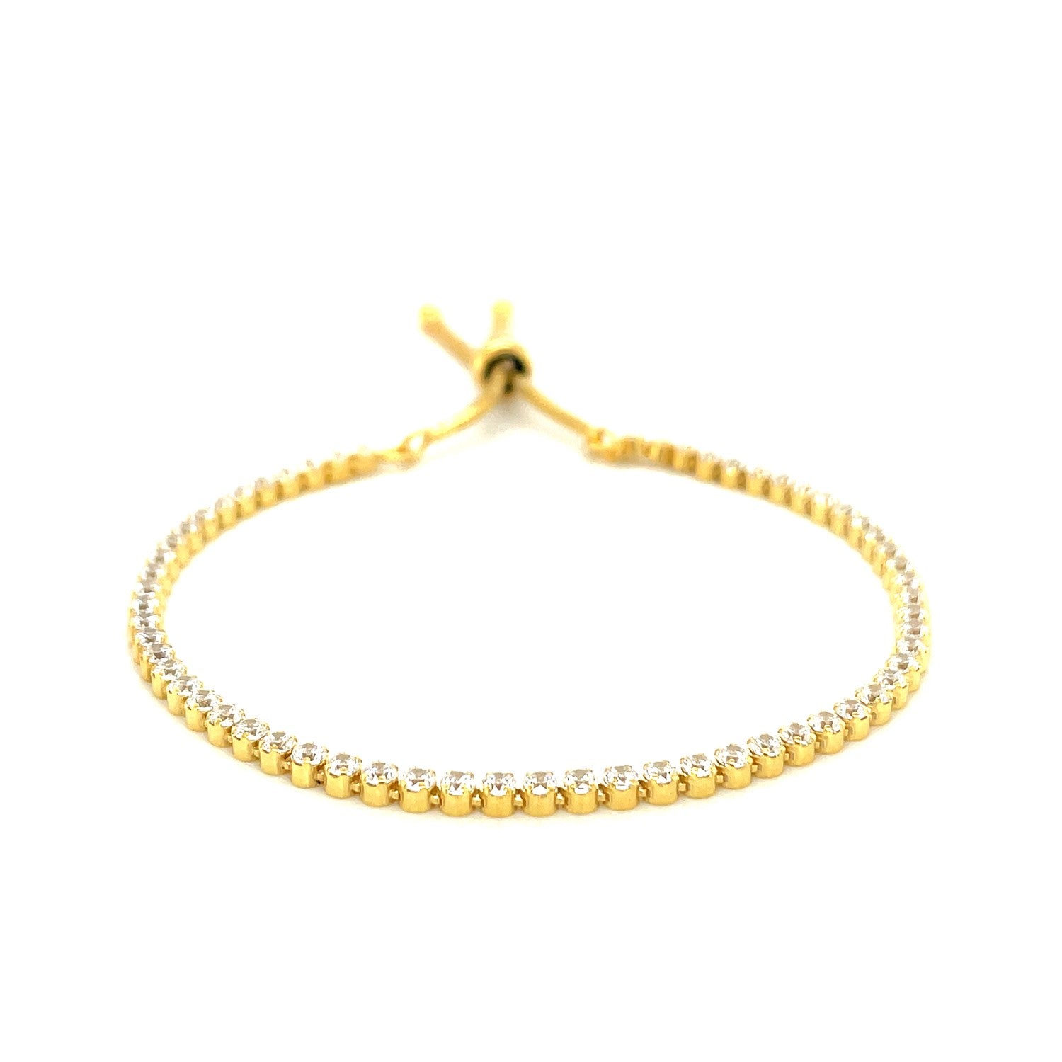 Adjustable Tennis Style Bracelet with Cubic Zirconia in Sterling Silver(5.10 mm) - The Best Accessory